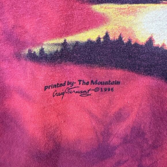 Vintage 1996 Tennessee River Gold Native American Eagle Graphics Single Stitch - Picture 5 of 14